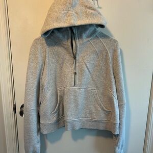lululemon athletica Light Gray Half-Zip Hoodie